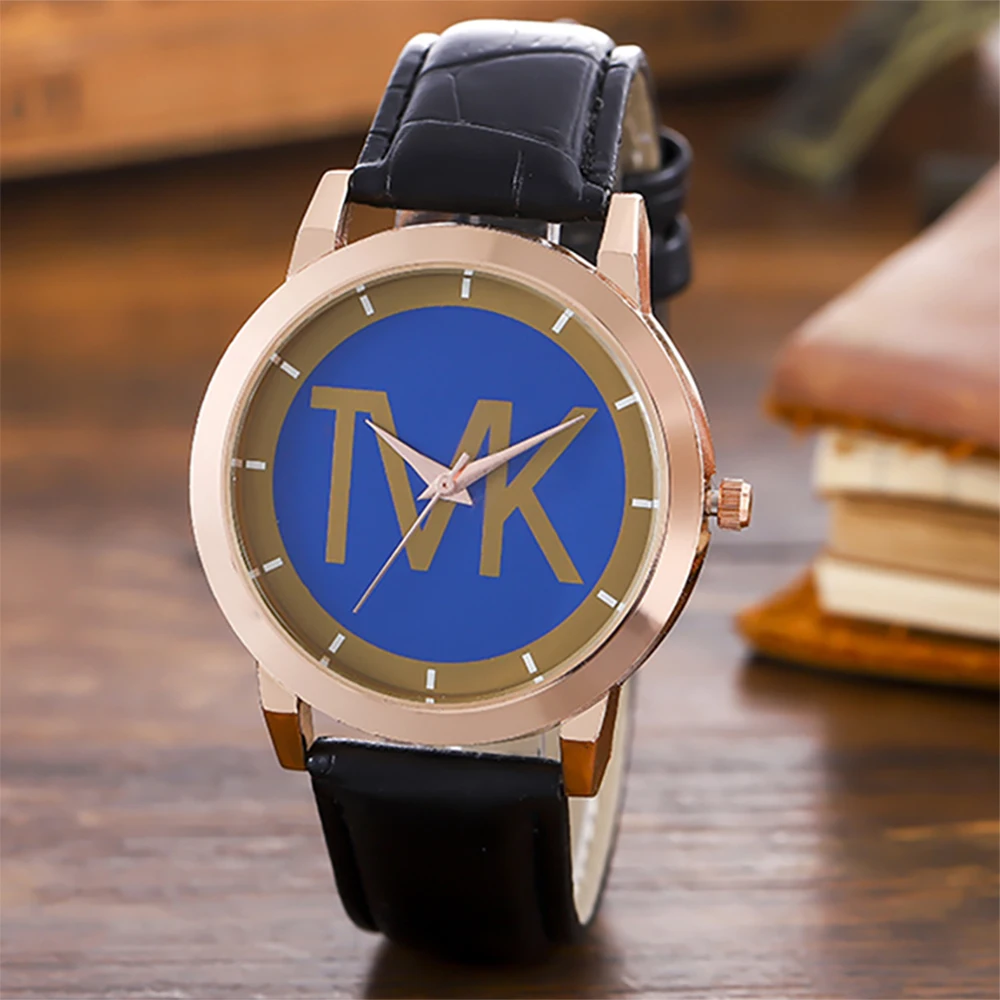 

Simple Retro Women's 2024 New TVK Brand Quartz Watch Fashion Black Leather Women Clock Gift Watches Casual Business Wristwatch