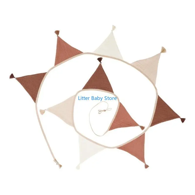 

N80C Nursery Room Hanging Bunting Flags Wall Hanging Decors 2.6m Garland Banners Flags