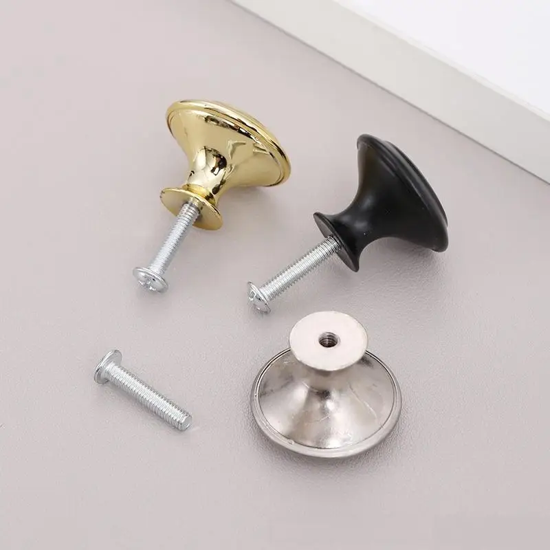 8PCS  Single Hole Cabinet Drawer Pull Handle Round Small Furniture Handle for Wardrobe Cabinet Simple Design