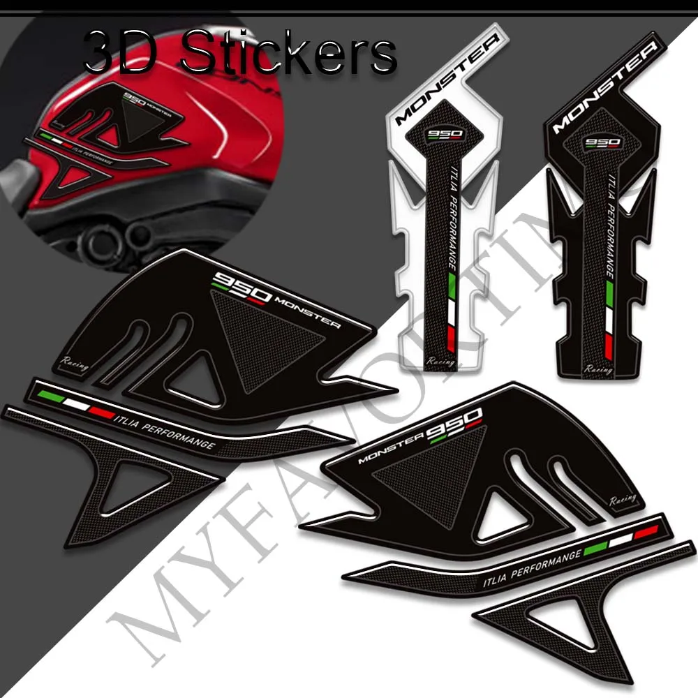 

For Ducati Monster 950 Motorcycle Stickers Decals Gas Fuel Oil Kit Knee Protection Tank Pad Grips