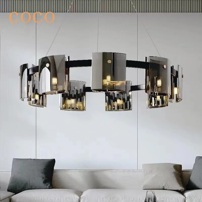 

Simple Creative Black Luxury Crystal Chandelier Bedroom Living Room Hall Chandelier Home Decoration Interior Lighting Fixtures