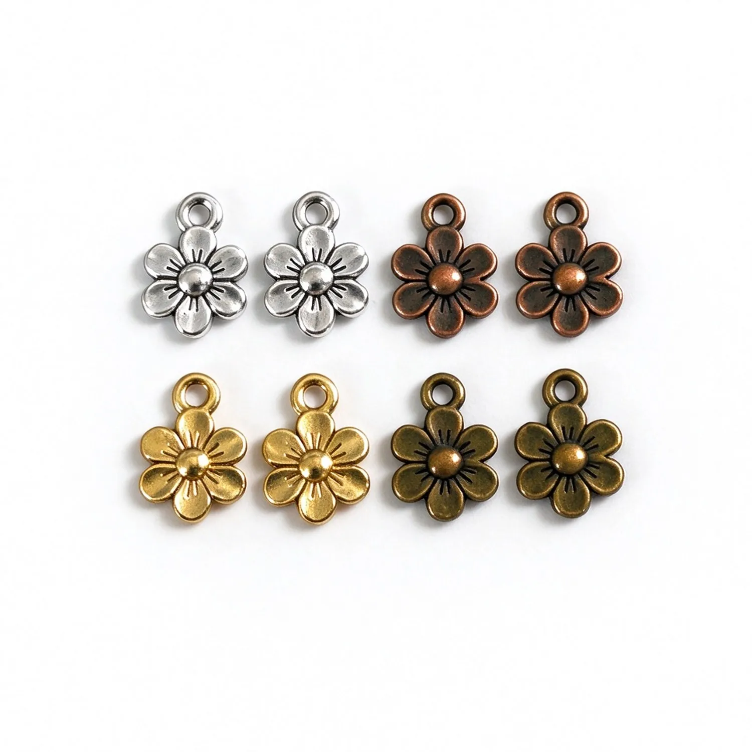 40Pcs 9mm Zinc Alloy Mini Snowflake Charms, Handmade DIY Jewelry Making Supplies EF3965