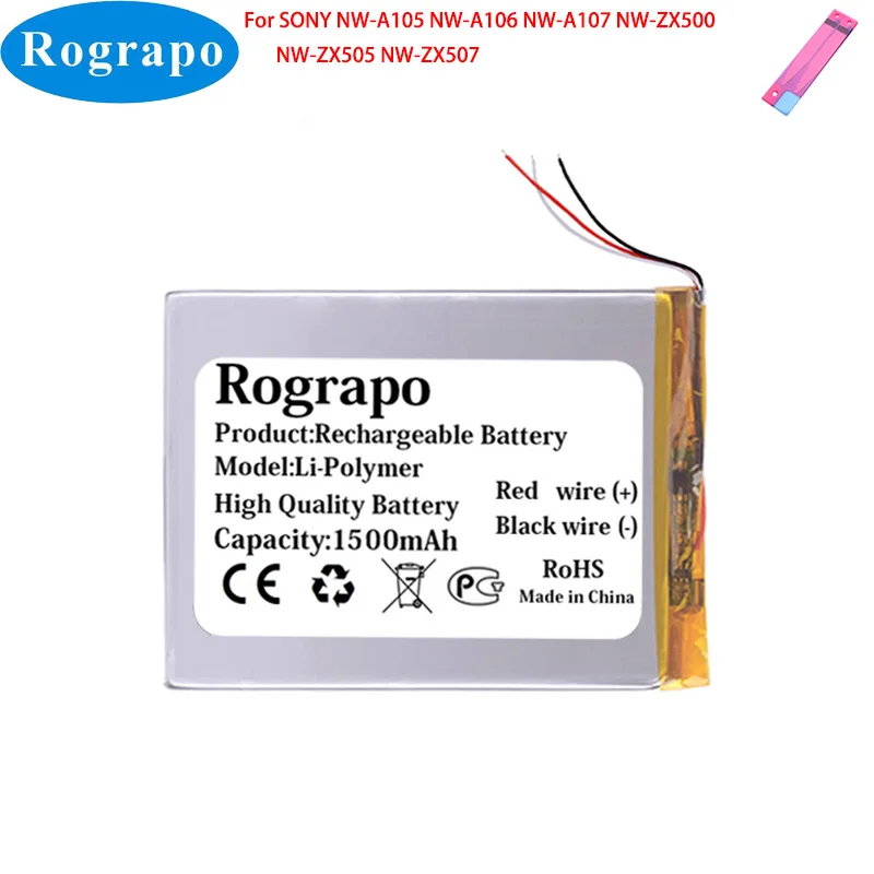 

New 1500mAh MP3 Battery For Sony Walkman NW-A105 NW-A106 NW-A107 NW-ZX500 NW-ZX505 NW-ZX507 Player