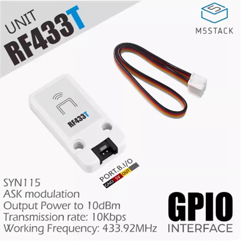 M5Stack RF433T transmetteur RF sans fil SYN115 Application d'automatisation de télécommande radiofréquence