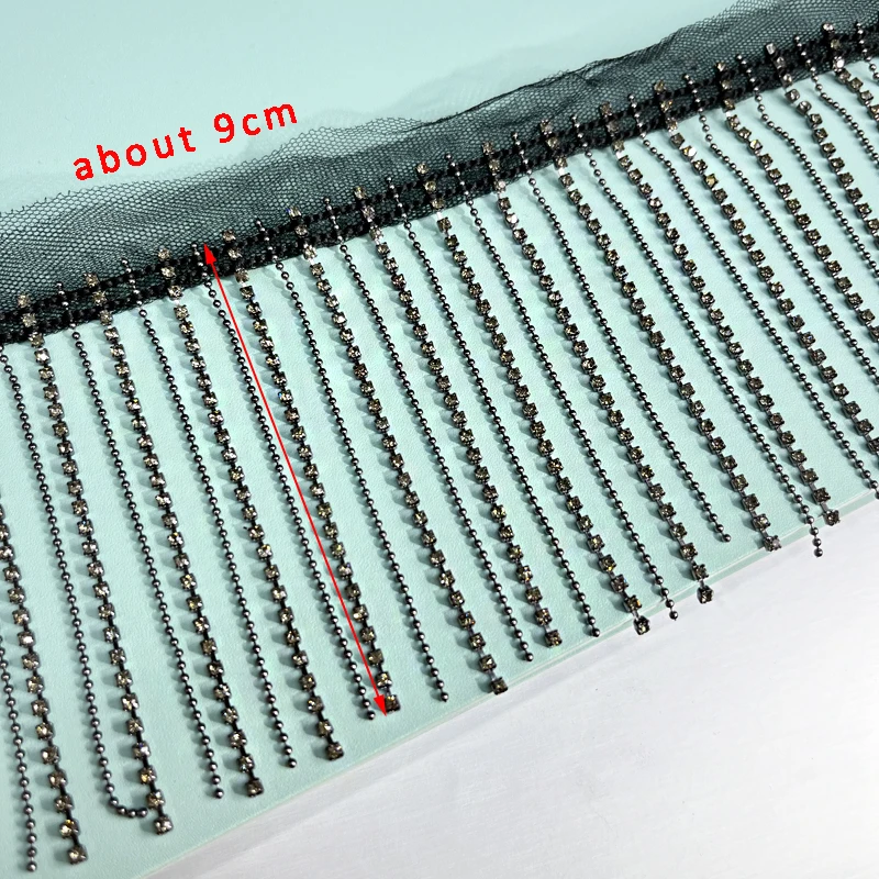 

Rhinestone Fringe Rhinestone Fringe Belt Beaded Ribbon Diamond Tassel Chain for Jeans Clothing Accessories DIY Decoration