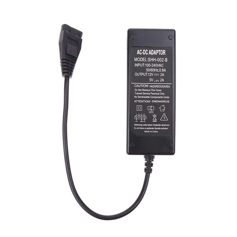 High Efficiency USB to SATA/IDE Adapters; External 12V/5V 2A Hard Disk Power Supply Adapter for HDD/CD-ROM Computer