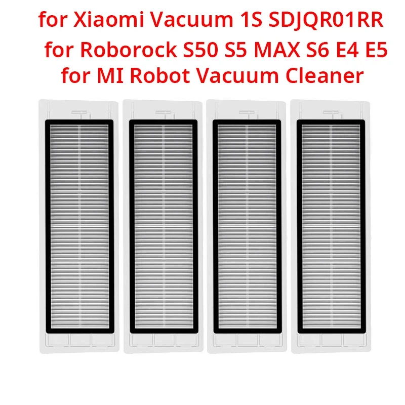 HEPA Filters Replacement For Xiaomi Vacuum 1S SDJQR01RR Roborock S50 S5 MAX S6 E4 E5 MI Robot Vacuum Cleaner Filter Accessories