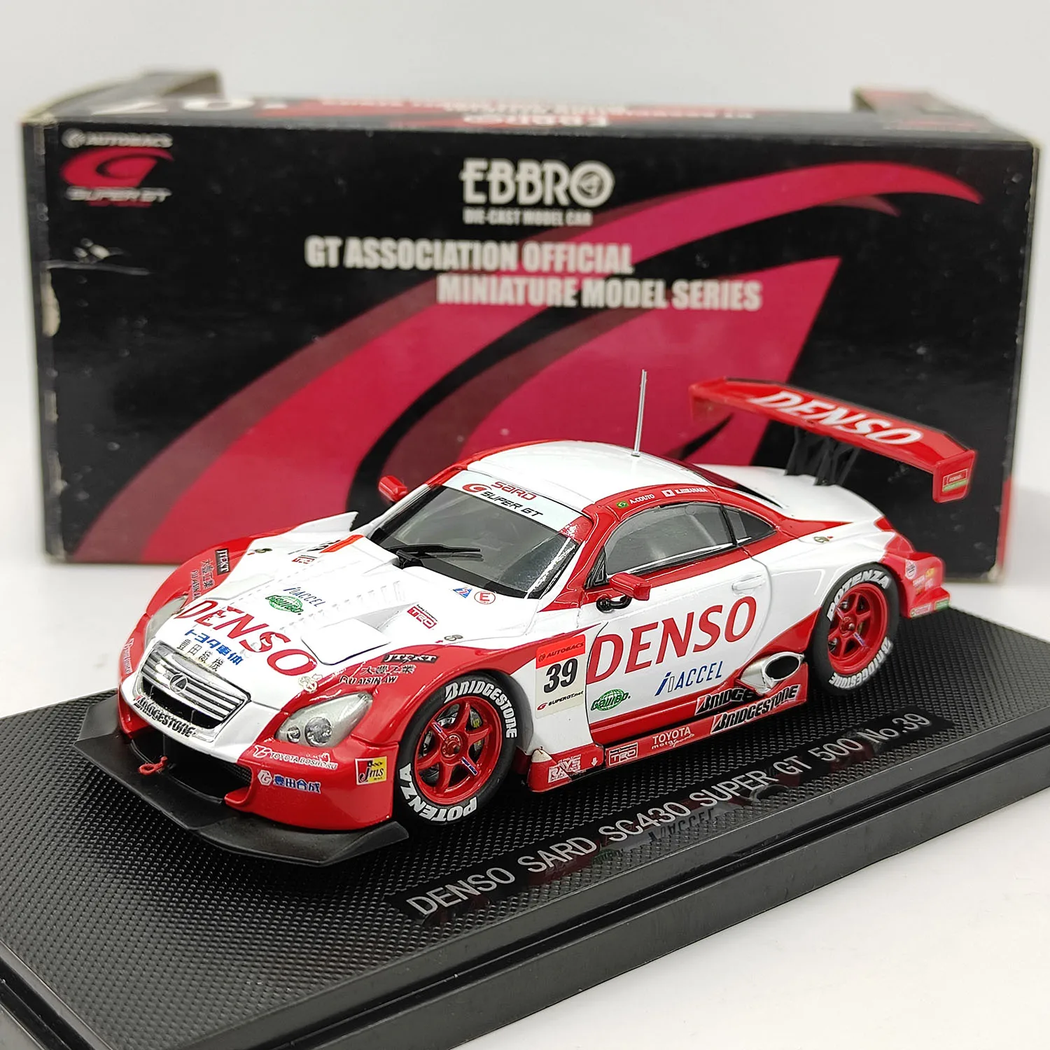 Diecast 1:43 Scale EBBRO DENSO SARD SC430 SUPER GT 500 #39 Alloy Car Model