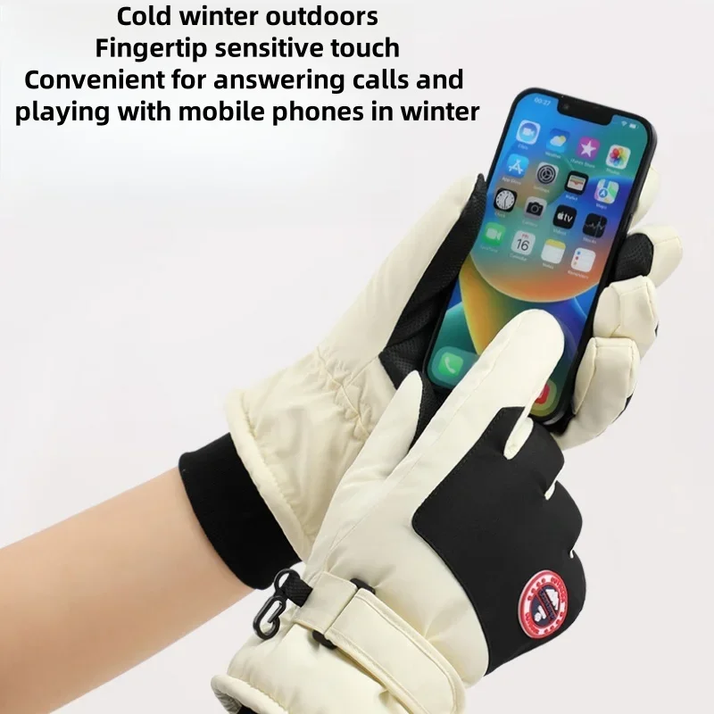 

2026 Unisex Ski Gloves: Winter Windproof, Fleece-Thickened Warm Gloves with Touch Screen Function – Suitable for Outdoor Skiing