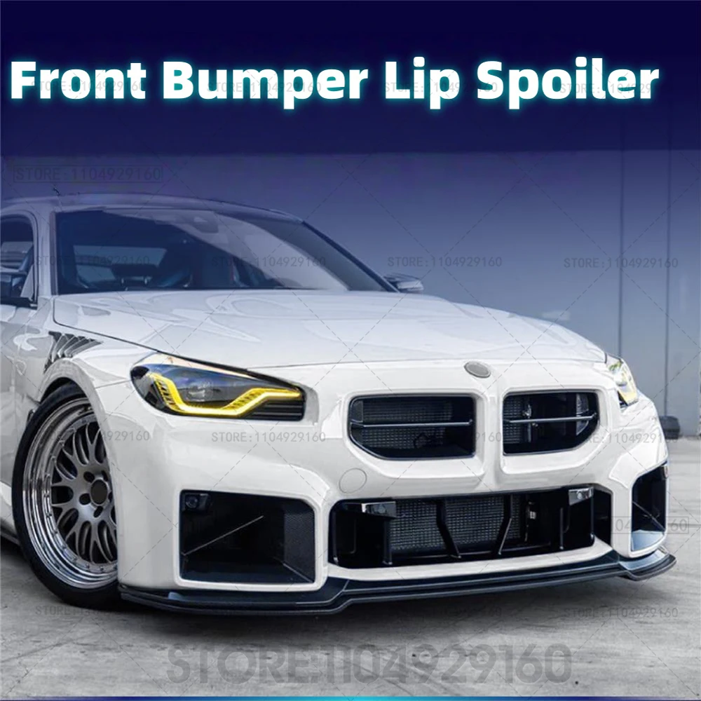 سيارة الجبهة حافة مصد السيارة لسيارات BMW 2 Series M2 G87 2023 + الجبهة الشفاه المفسد الفاصل الناشر طقم الجسم حامي اكسسوارات الديكور