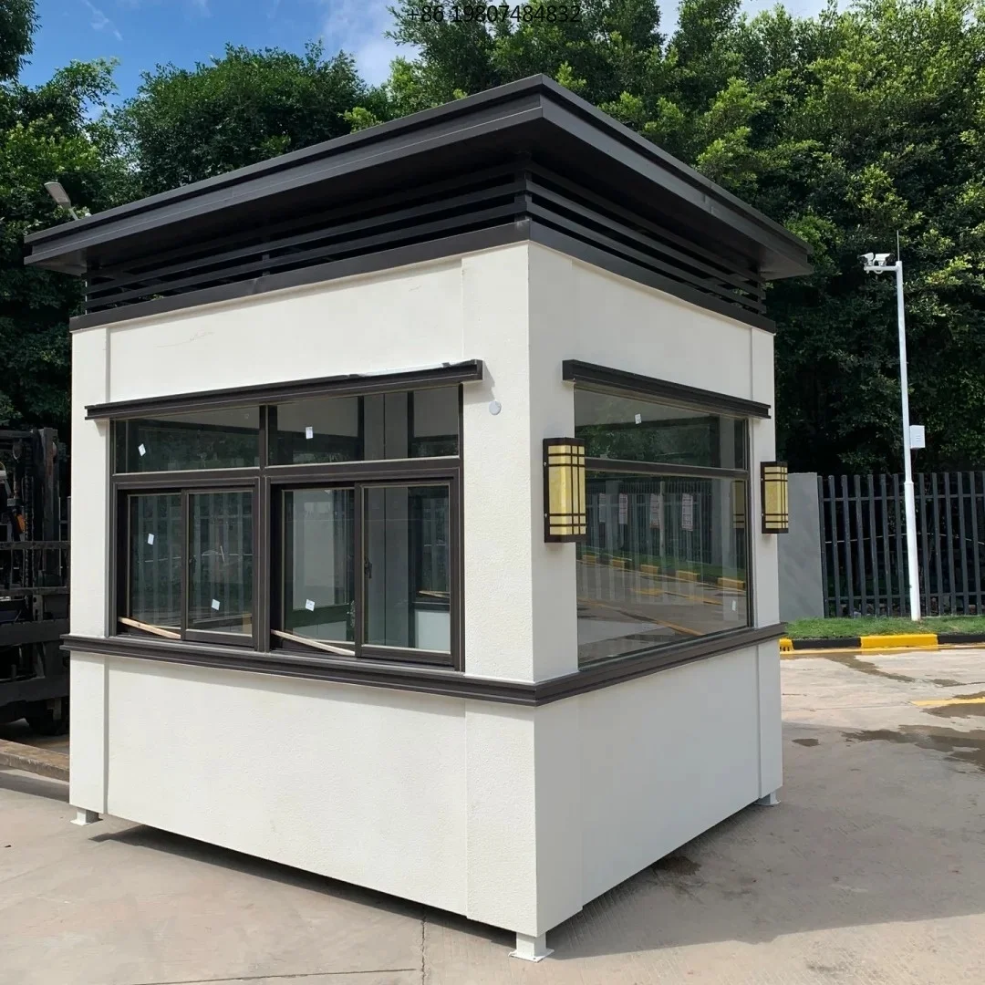 Prefab Security Guard Booth, Light Steel Waterproof Eco-Friendly, Easy Installation, AliExpress Best Selling