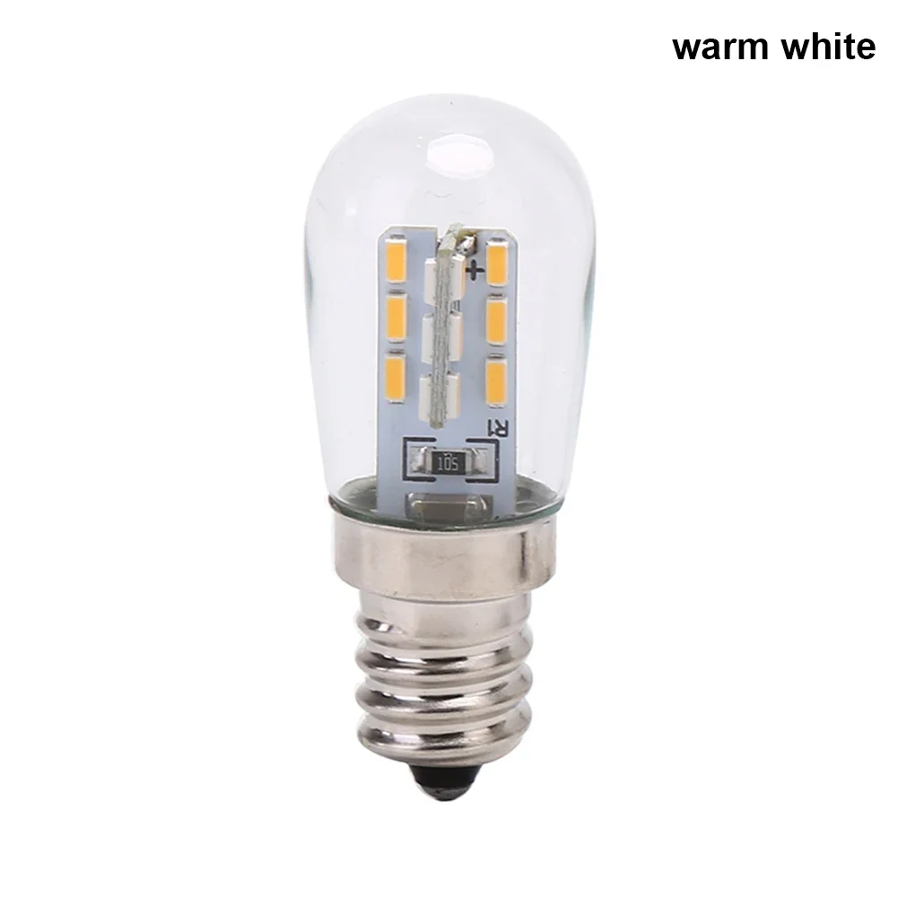 LED Light Bulb E12 220V E12 LED High Bright Glass Shade Lamp Pure Warm White Lighting For Sewing Machine Refrigerator Part Tool