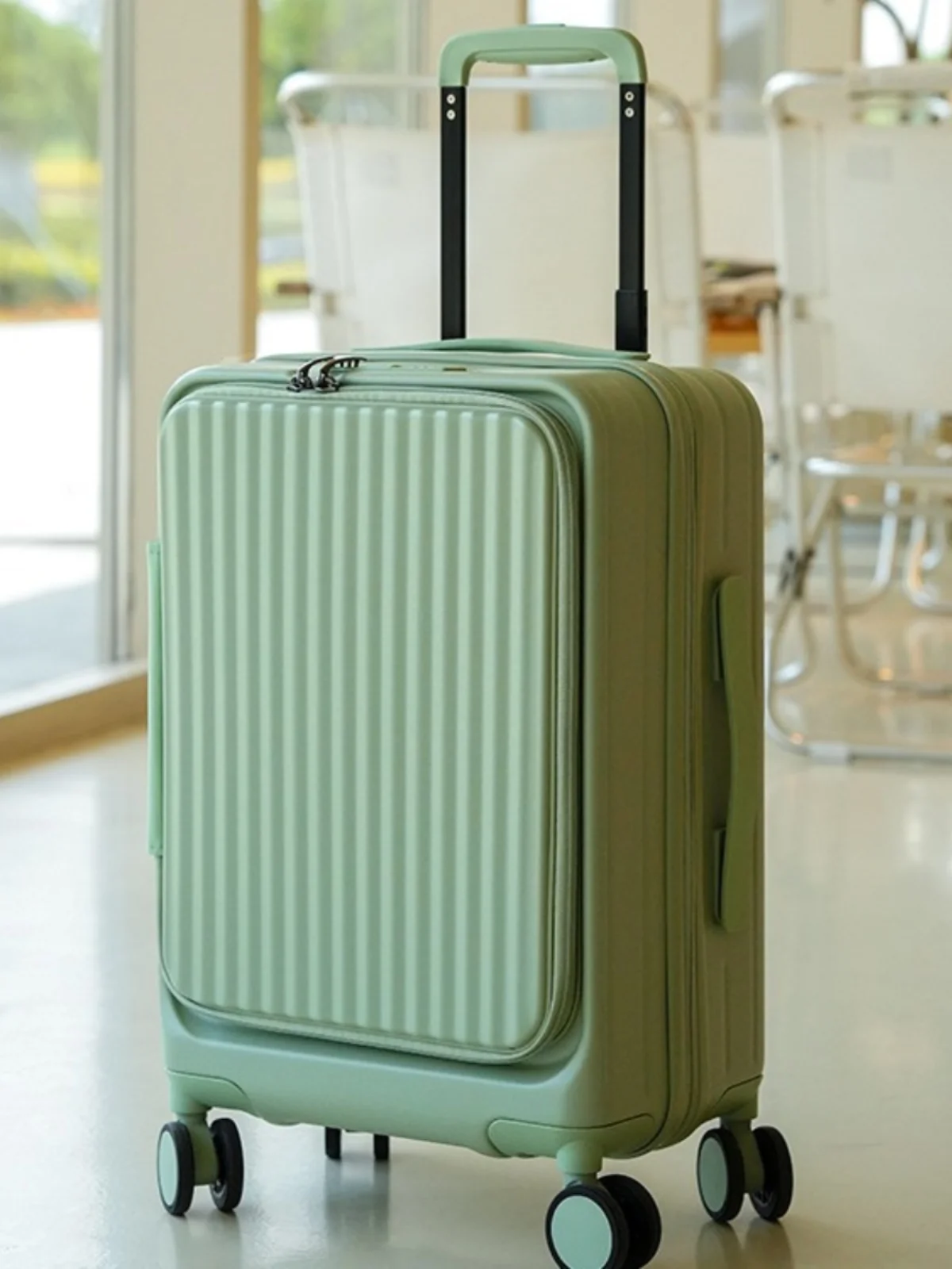 

Ultra-Light Universal Wheel Lage Cup Holder Carry-On 20 Inch Bag Silent Wheel Open Box Faionable ABS+PC ex Suitcase