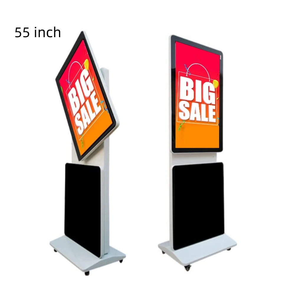 

55 inch Floor standing Rotating LCD Touch Screen Android indoor digital signage display Horizontal Vertical Rotating screen