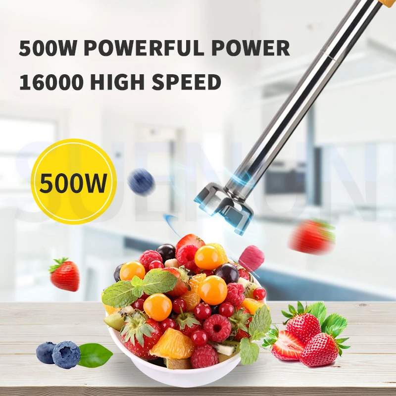 خلاط الغمر التجاري الثقيلة الخالط خلاط كهربائي 304 الفولاذ المقاوم للصدأ متغير السرعة المطبخ قضيب خلاط