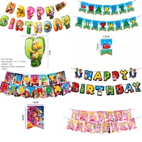 Super Mario Happy Birthday Banner Party Decoration Mario Flag Banner Baby Shower Kids Boys Favors Gifts For Party Decor Supplies