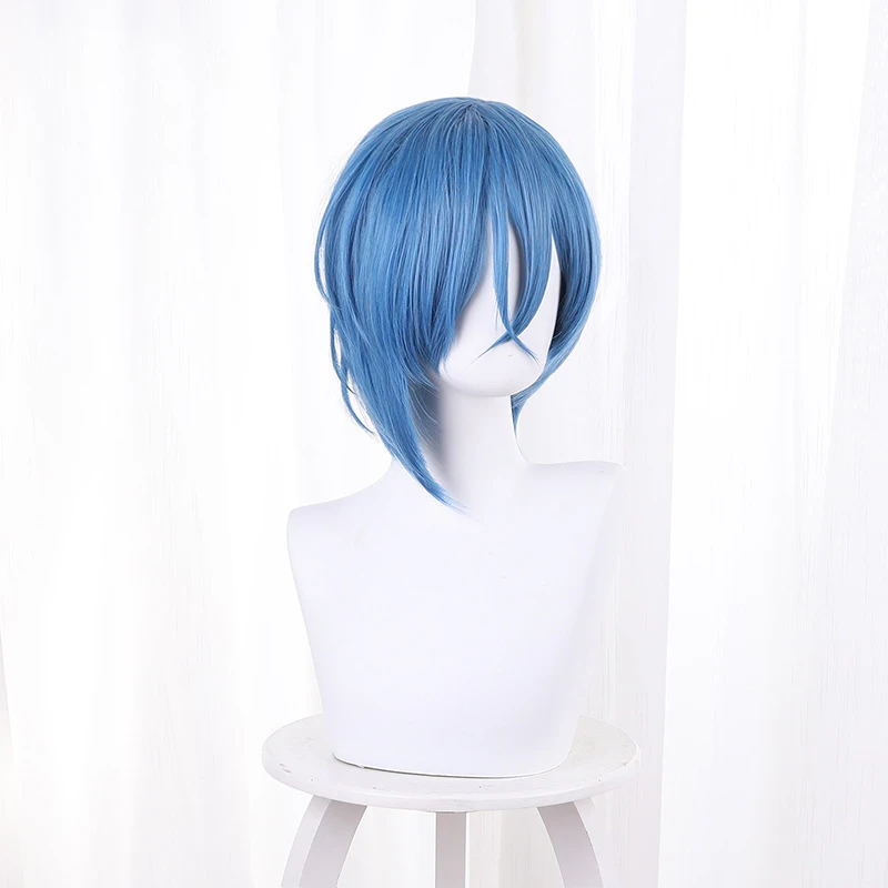 Nieuwe Anime LoveLive Superstar Wakana Shiki Cosplay Pruik Blauw Kort Haar Hittebestendige Synthetische Pruiken Halloween Carnaval Prop