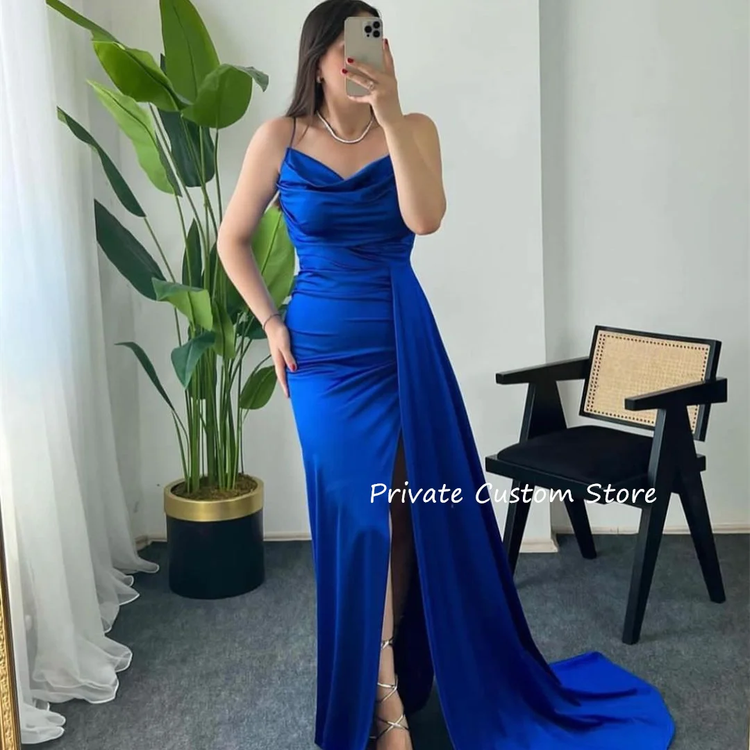 

Mermaid Prom Dresses with Slit Satin Evening Party Dress vestidos de gala vestidos de fiestas elegantes mujer فساتين سهرة