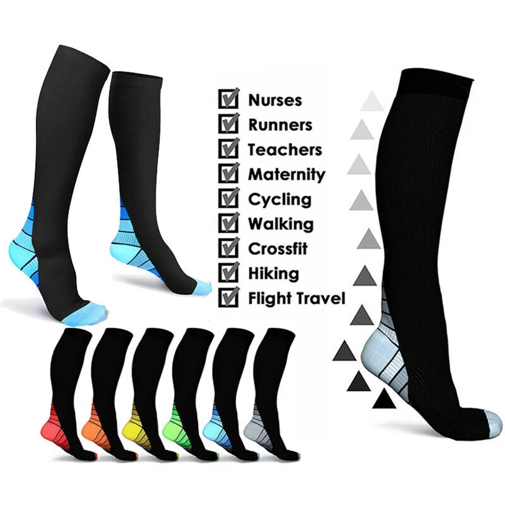 1Pair Compression Socks (20-30mmHg) for Men & Women – Best Compression Socks for All Day Wear, Better Blood Flow, Swelling