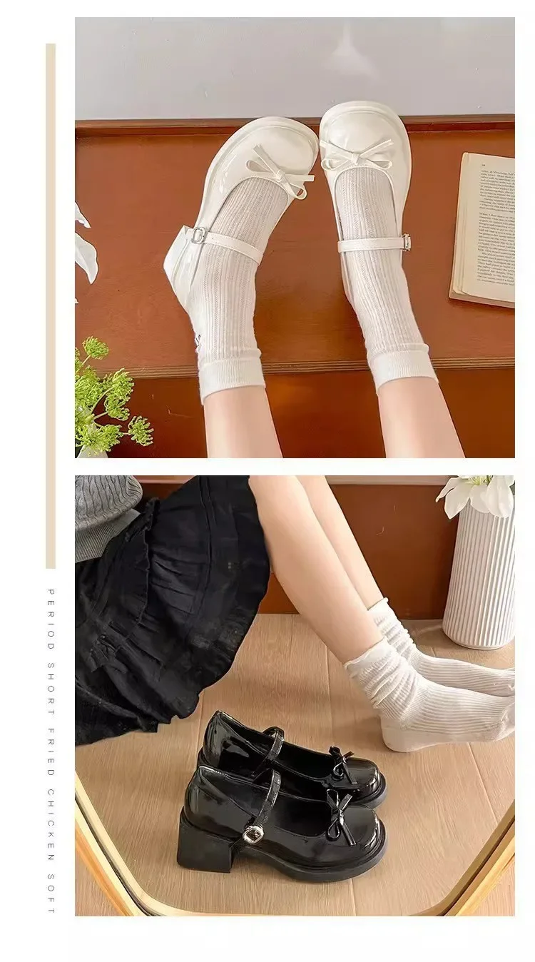 2026 Neue Plattform-Damenschuhe mit Dicker Hoher Sohle, Mary Jane Modell, Schlichte Outdoor-Pumps, Frühling-Herbst Damen-Lederschuhe – Detail 10