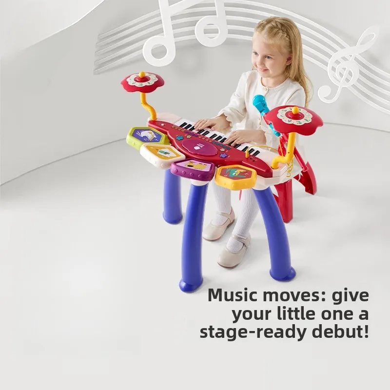 Kids Bluetooth Electronic Keyboard Multifunction Beginner Piano Toy Playable Music Learning Birthday Gift Home 어린이 전자 피아노