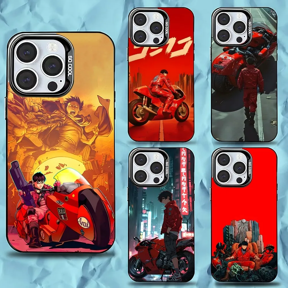

Anime AKIRA Motorcycle 90s Phone Case For iPhone 16,15,14,13,12,11,Pro,Max,Plus,Mini,XS,SE Anti Fall Black Matte Hard Bumper