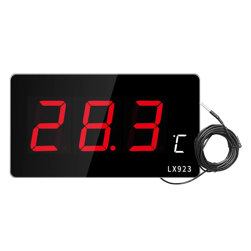 LX923 B Digital Industrial Pool Thermometer with External 5M Probe Waterproof Temperature Display Meter Wall Mount 40-125℃ Temp