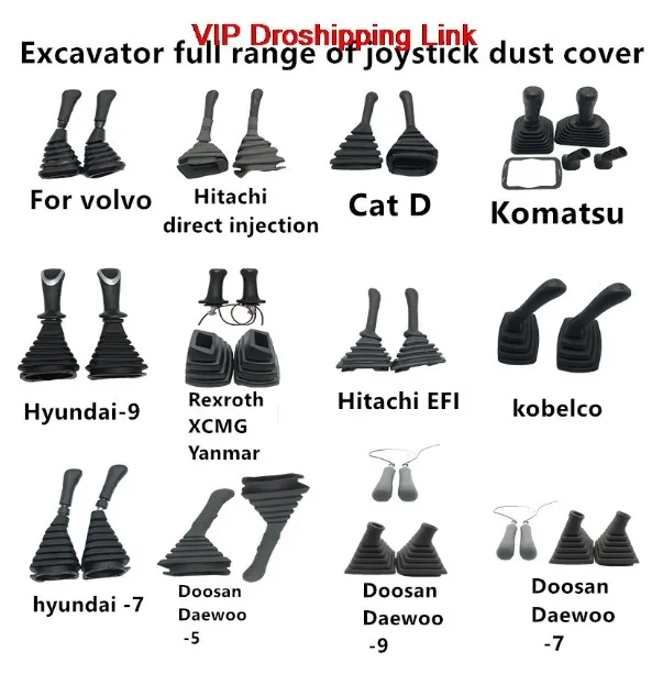 

For Sany Komatsu Hitachi Carter Hyundai Doosan Daewoo Kobelco Volvo joystick handle rubber dust cover Excavator accessories