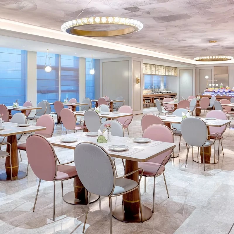 Luxury Custom Wood Interior Design Solutions for Hilton Marriott Hotels Five Star Hotel Lobby Restaurant Sets One-stop Service