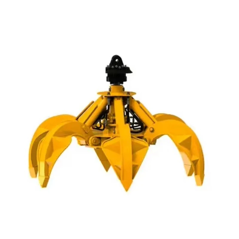 Truck Crane with Orange Peel Grab 5 Tine 6 Tines Structure for Scrap Handling Motor Engine Pump As Core Components