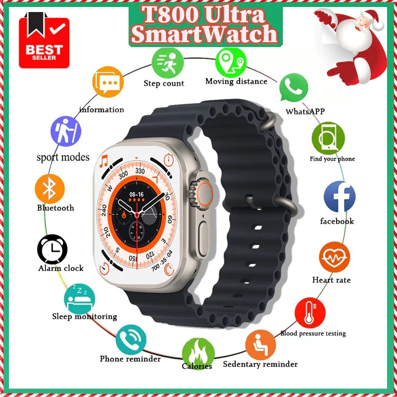 T800 Ultra Smartwatch الرجال النساء NFC GPS المسار بلوتوث دعوة ألعاب الموسيقى شحن لاسلكي ساعة ذكية