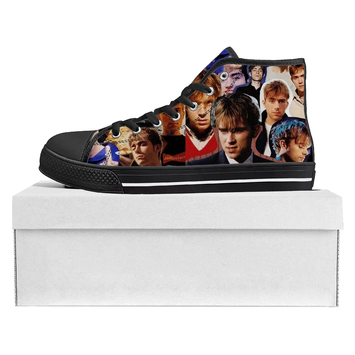 B-Blurs Rock Band High Top Sneakers pour hommes et femmes, baskets en toile de haute qualité, chaussures décontractées à la mode, sur mesure