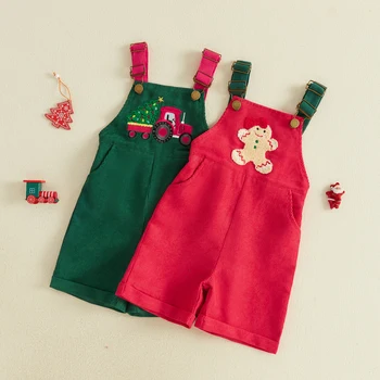Tractor Print Overall Shorts 1