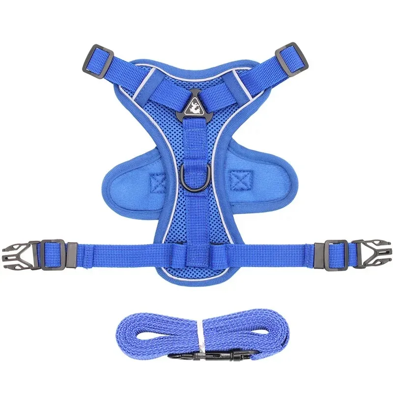Pets Harness And Leash Set For Small To Large Cats Adjustable Cat Vest Harness Reflective Trim Universal Cat Leash And Harness_voghion.com