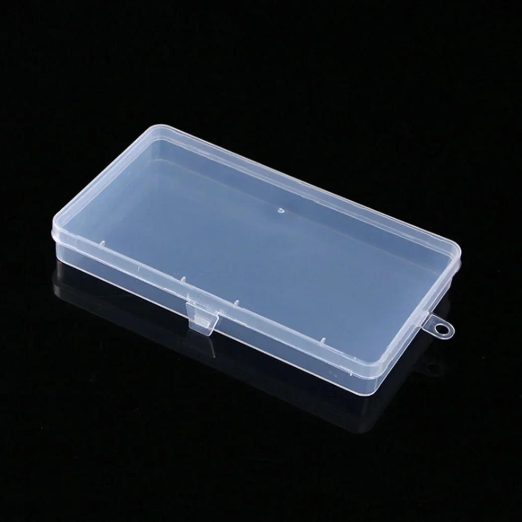 1Pcs Plastic Empty Storage Box New Small Transparent With Lid Collection Container Jewelry Holder Case Organizer Tool Storage