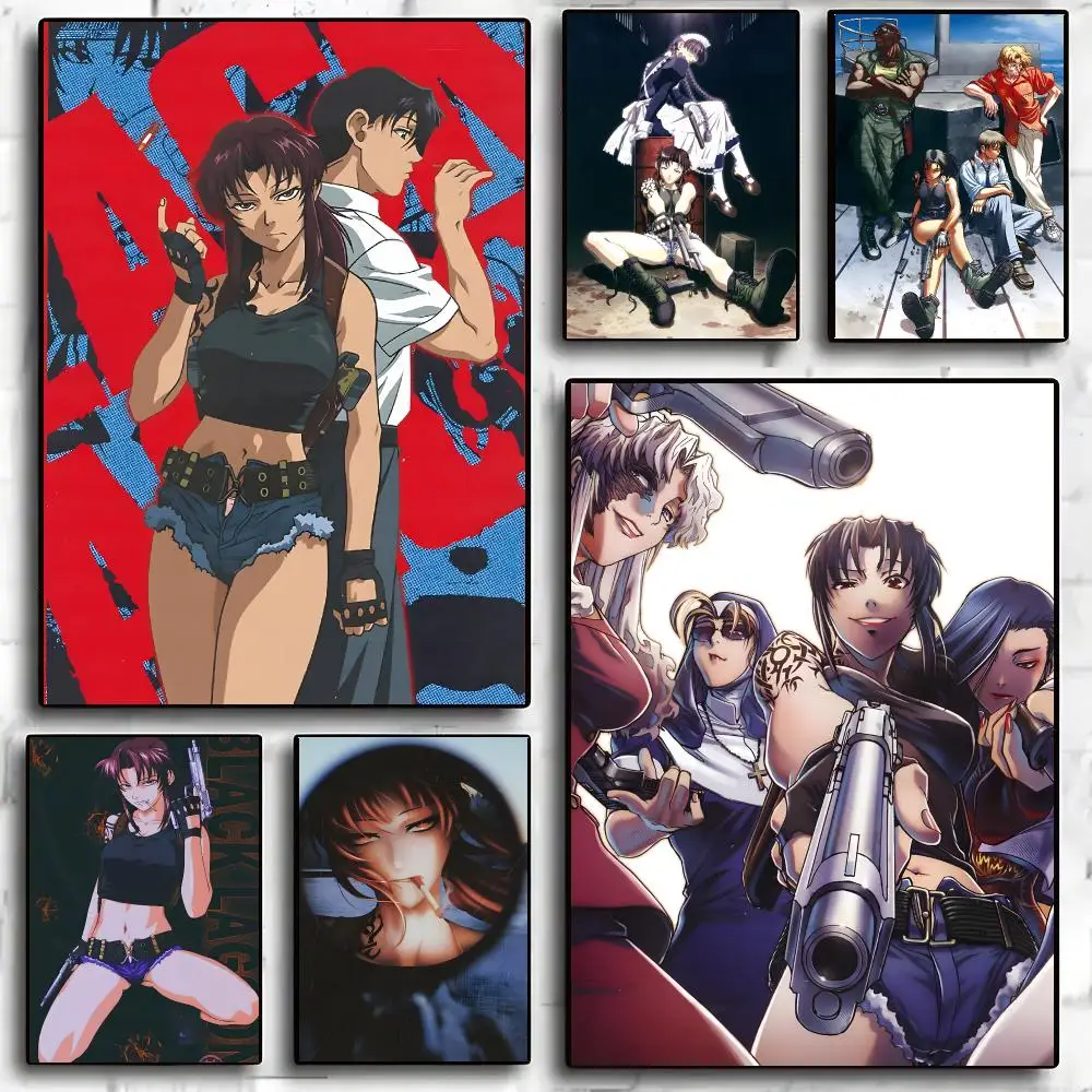 Black Lagoon Poster Wall Art Wall Stickers Home Living Room Bedroom Bar Office Decor Prints Personalized Gift