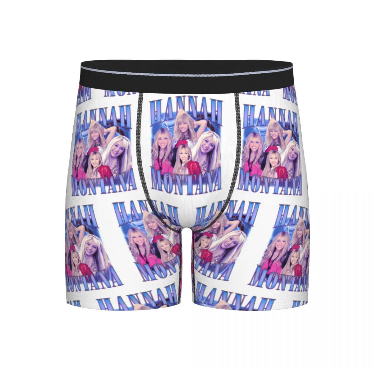 

Long Boxer Underpants Shorts Hannah Montana Panties Male Breathable Underwear for Homme Man Boyfriend Gifts