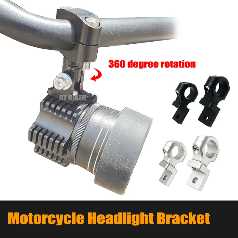 Motorcycle Fog Light Bracket Bumper Spotlight Auxiliary Lamp Bracket Led Head Light Tube Clamp Mount For BMW For HONDA Yamaha