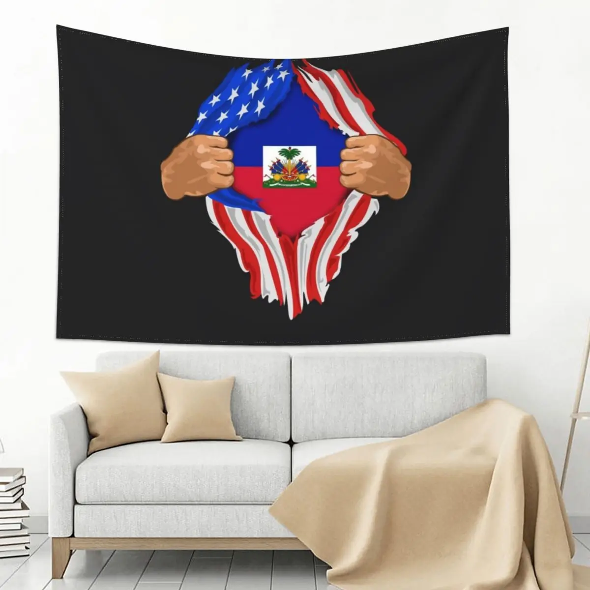 

Haitian Blood Inside Me Design | Haiti Flag Gift Tapestry
