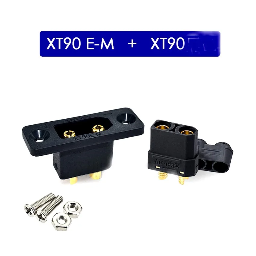 XT90E-M Battery Connector XT90E Male Plug Gold-plated Connector DIY Connecting Part for RC Aircraft Drone Accessories