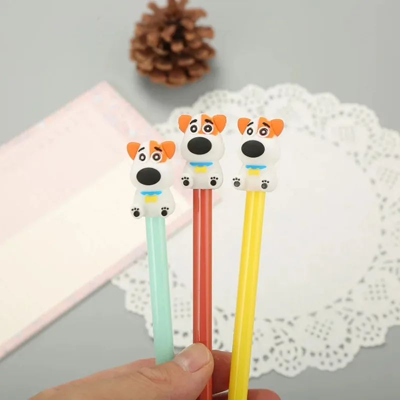 

40 pcs Creative Silicone Dull Dog Neutral Pen Cute Cartoon Learning Stationery Office Supplies Water Signature Pen