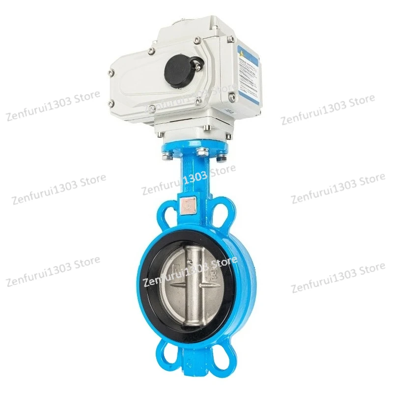 صمام الفراشة الكهربائية D971X صمام فراشة الويفر الكهربائي، صمام كهربائي DN40 50 65 80 100 -DN500 304 لوحة