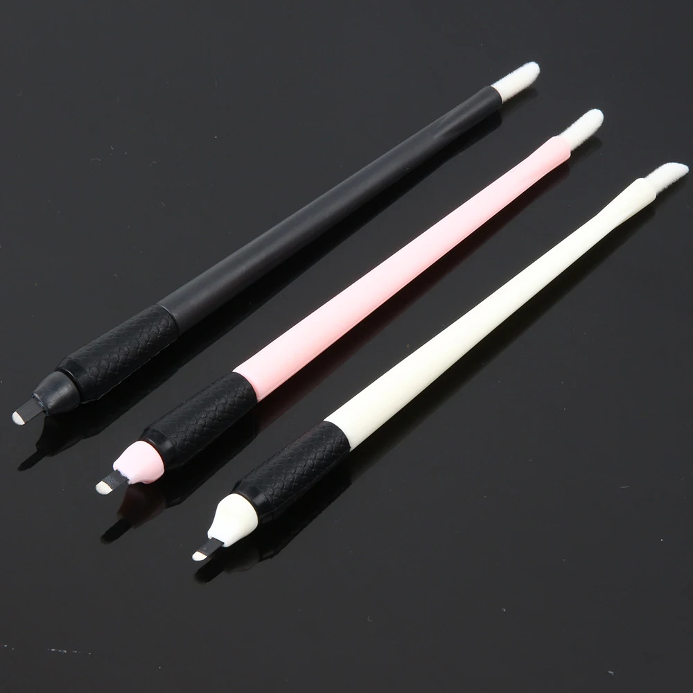 10Pcs Disposable Microblading Tools 0.18mm 18Pins U-Shape Microblading Pens Nano Microblading Supplies Eyebrow Tattoo Pen Blades