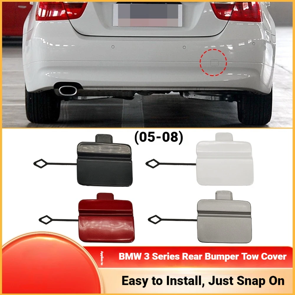 For 05-08 BMW 3 Series Rear Trailer Cover E90 Rear Bumper Traction Hook Hole Cover 51127187542
