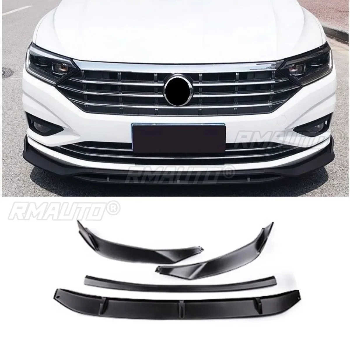 Car Front Bumper Lip Diffuser Spoiler Glossy Black Body Kit for VOLKSWAGEN SAGITAR 2019-2022 Bumper Guard Car Accessories