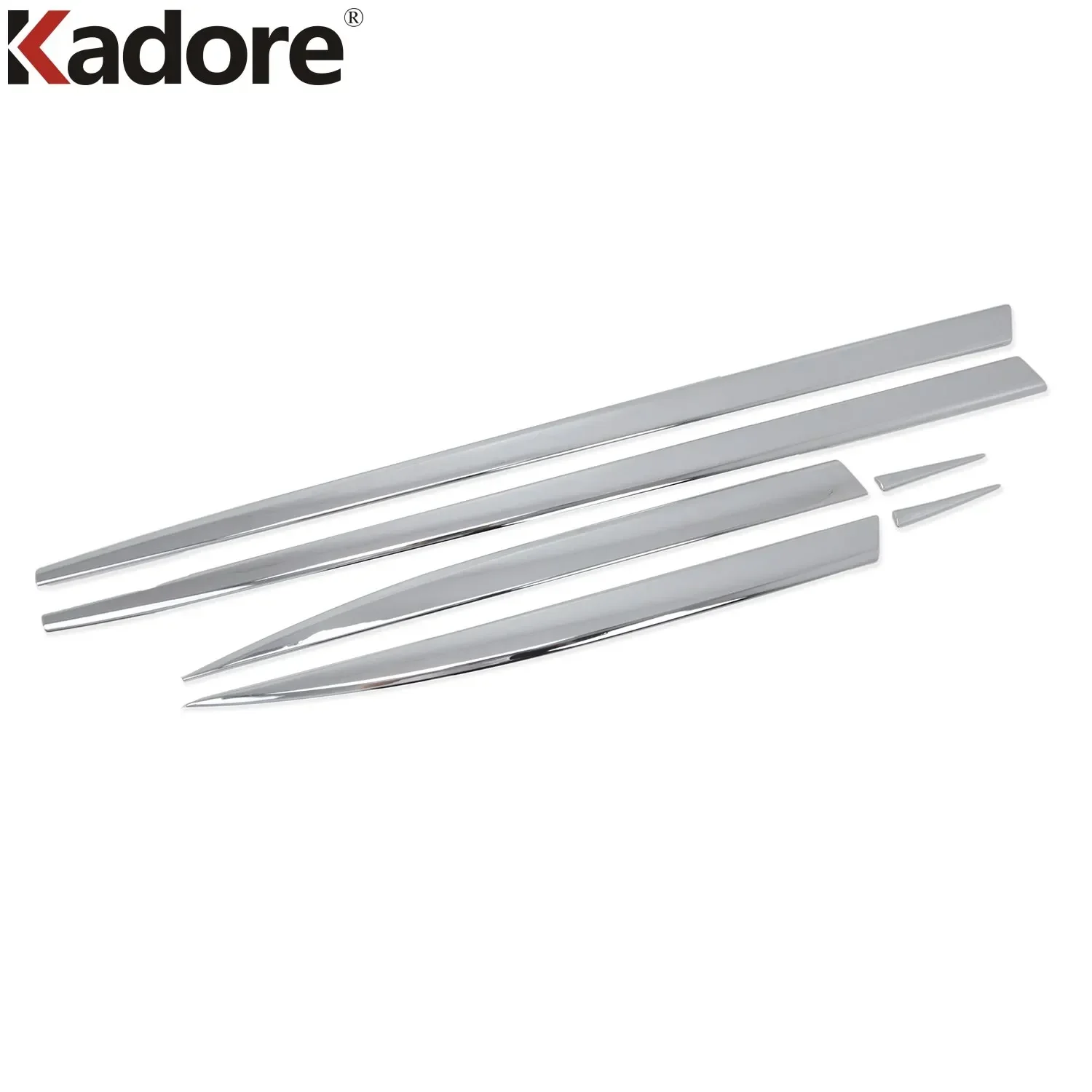 الكروم الجانب الباب خط مقبلات الجسم صب غطاء الكسوة الحافة السيارات ملصق اكسسوارات ل جاكوار F-PACE 2016 2017 2018-2025 #5