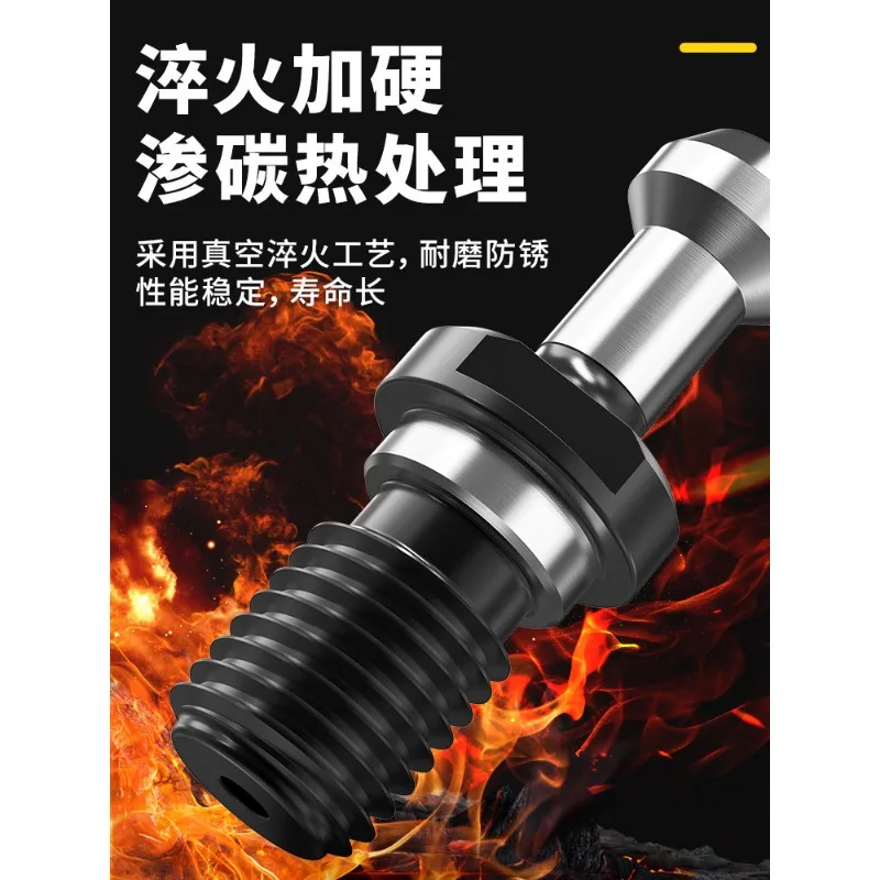

CNC Tool Holder Pull Stud BT30 BT40 BT50, 45° Through Hole Coolant Fed Pull Bolt