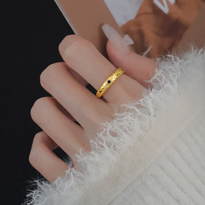 QN Elegant Floral Openwork Ring for Women – Delicate Spring-Inspired Pinky Finger Jewelry with Minimalist Luxury Design Jewelry