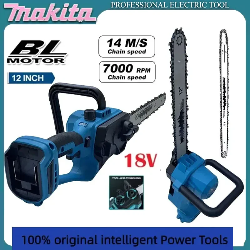 

Makita 12 Inch GardenTrimming Electric Chain Saw Cordless Wood Cutting Electric Saw Cordless Pruning Chain Saws For 18 Battery