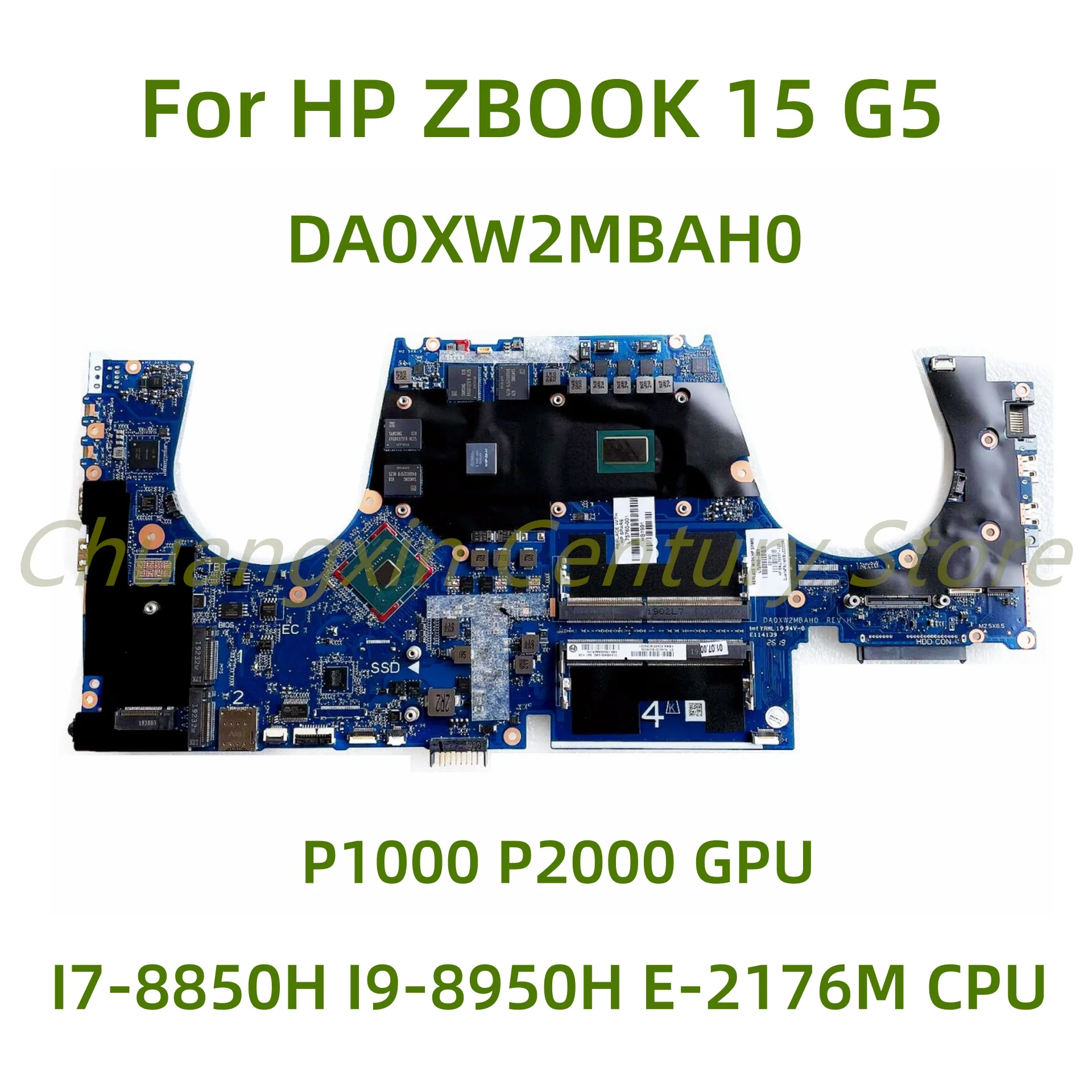 

Suitable for HP ZBOOK 15 G5 laptop motherboard DA0XW2MBAH0 with I5 I7 I9 E-2176M CPU P1000/P2000 GPU 100% Tested Full Work